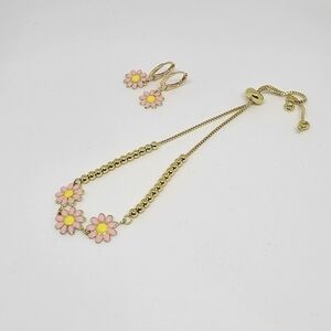 Pink Daisy Jewelry Set
